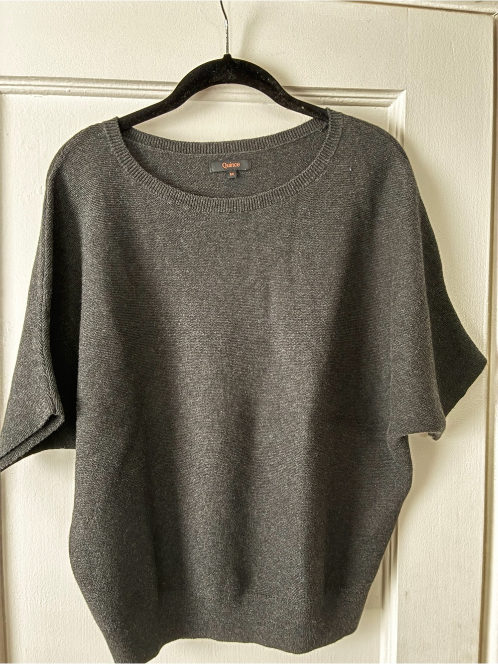 Quince 
Lightweight Cotton Cashmere Link-Stitch Dolman Sweater